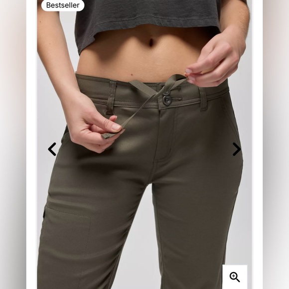 Prana Halle Straight Fit Women's Olive Green hiking pants size 6 regular - Picture 3 of 9